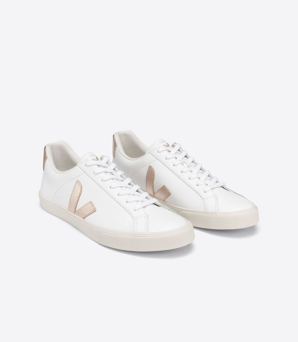 Veja Trainers Womens White - Esplar Leather - NFAP-39570